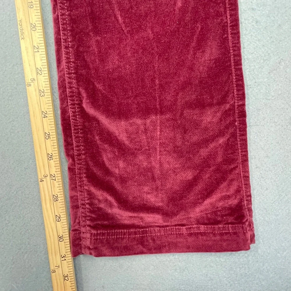 Athleta Cherrywood Burgundy Corduroy Multi-Pocket Straight Leg Pants Women 4